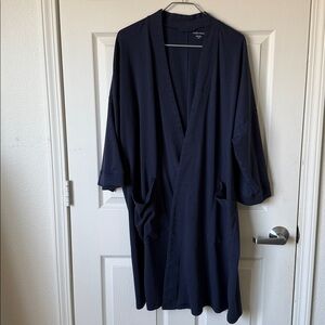 Eileen Fisher NAVY Blue Robe.